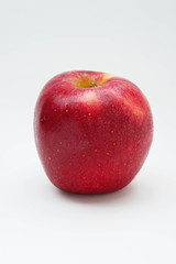 red apple fruit on white background