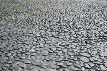 Texture of  the road from old pavers