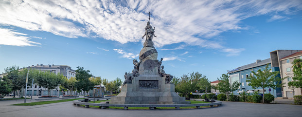 Vistas del del jardín histórico Campo Grande en Valladolid, España