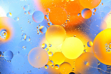 yellow circles on a blue background
