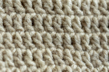 Crocheted or knitted Texture Close up, Fabric background