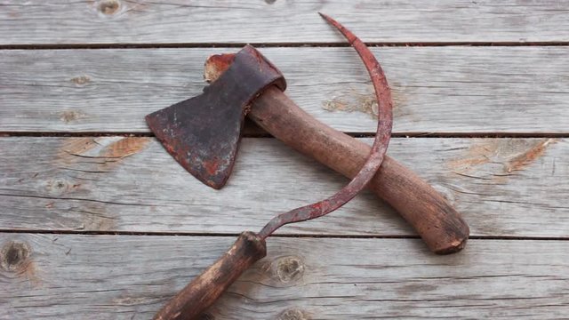 Sickle and ax