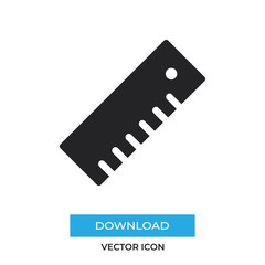 Ruler vector icon, simple sign for web site and mobile app.