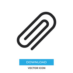 Obraz premium Paper clip vector icon, simple sign for web site and mobile app.
