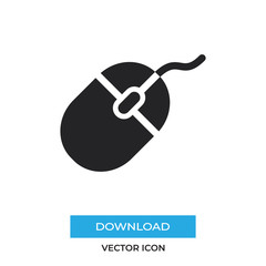 Computer mouse vector icon, simple sign for web site and mobile app.