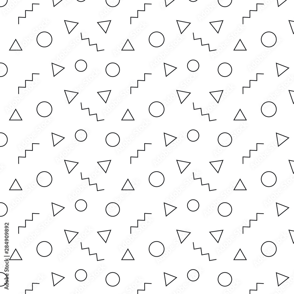 Poster geometric pattern seamless . texture, background vector. form a triangle, a line, a circle.