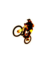 Obraz na płótnie Canvas Downhill Jump Sprung MTB Bike Fahren