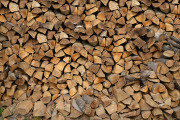 Harvesting dov for the winter for heating a house