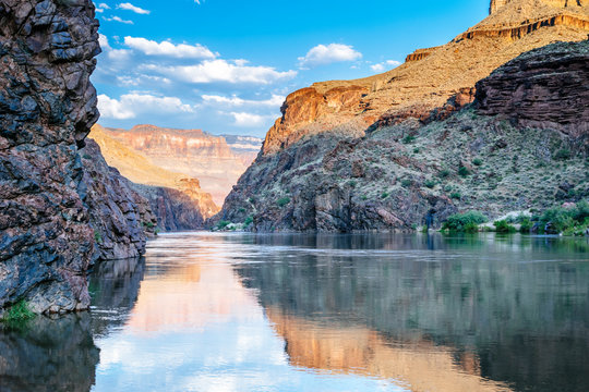 Colorado River at Mile 136 of a rafting trip, Grand Canyon National Park, Arizona, USA