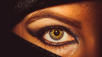 eyes of an eastern woman, macro