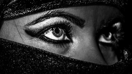 eyes of an eastern woman, macro