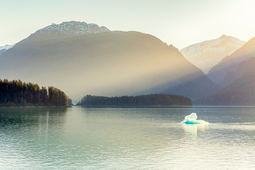 Endicott Arm is a long fjord branching off Stephen's Passage, Juneau, Alaska, USA