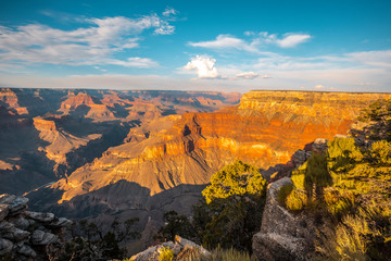 Impressive canyon at Sunset at the Powell Point of the Grand Canyon. Arizona, vertical photo