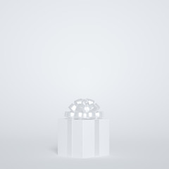 Holiday, christmas, gift, christmas tree background. 3d illustration, 3d rendering.