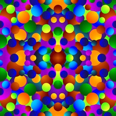 Seamless endless repeating multicolored bright ornament of different colors
