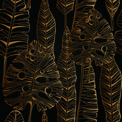 Seamless floral botanical pattern Vector handdrawn background