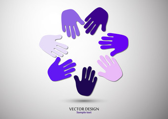 Fototapeta premium Human hands, open palms. The concept of charity, volunteering, love, kindness, family, social problems.