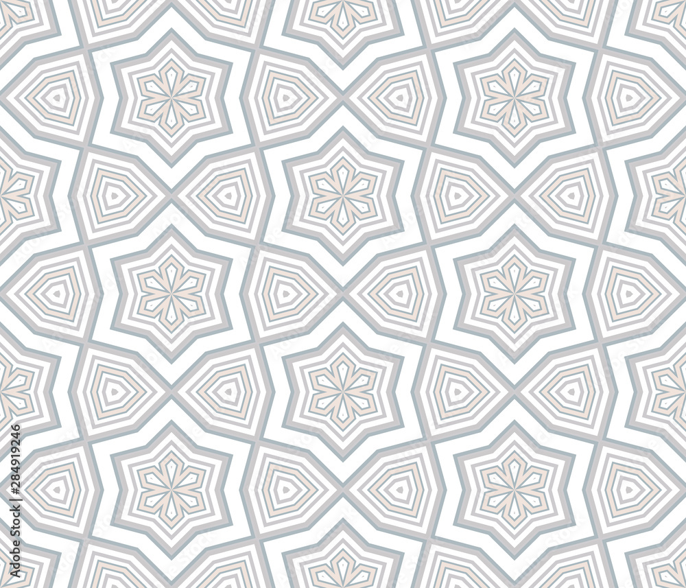 Poster abstract seamless pattern of many shapes. vector kaleidoscope.