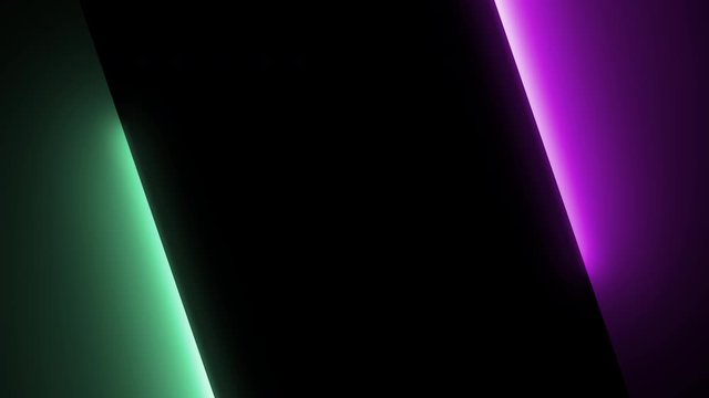 Abstract seamless background, blue purple and green frame fluorescent ultraviolet light 4k neon lines. Neon box pattern with laser effects, perfect for modern opening 4K. Transparency alpha channel