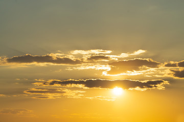 silhouette of alanya city at sunset