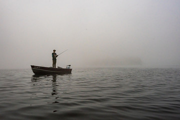 Naklejka premium fog fishing