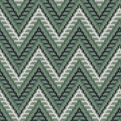 knitted seamless sweater pattern in shades of green