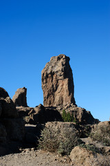 Fototapeta na wymiar View of Roque Nublo or Cloud Rock