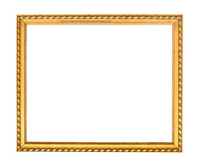 old narrow carved wooden picture frame