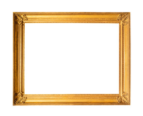 retro wide wooden picture frame cutout