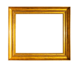 vintage wide wooden picture frame cutout