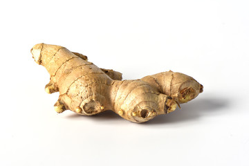 Ginger root isolated on a white background.