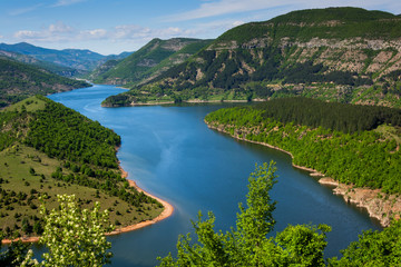 Meander of Arda River in Rhodopes Mountain, dam Kardzhali, Bulgaria