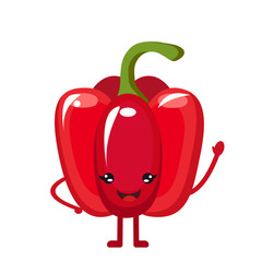 nice red pepper with smiling 