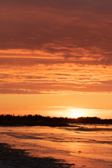 Sunset in the sub arctic of Hudson Bay