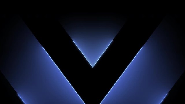 Abstract seamless blue background, triangle spectrum laser animation, neon effects 4k, glowing energy lines. Superhero elegant animation.  Transparency alpha channel
