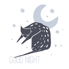 Good night. Cute funny cats