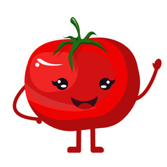 Deliciou red tomatoe with a smiling face