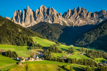 Fototapeta na wymiar Santa Maddalena And Dolomites- Val Di Funes, Italy