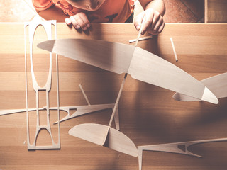 balsa wood airplane kits or flying toys