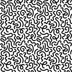 Seamless black and white geometric pattern. Hipster Memphis style.