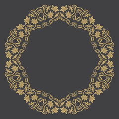 Circular baroque vector ornament.