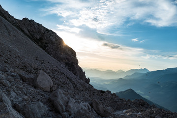 beautiful mountain landscape of totes gebirge mountains around hinterstoder