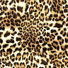 Stickers pour porte Peau animal conception de modèle sans couture de texture de peau de léopard