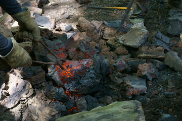 Smelting oven made of clay
