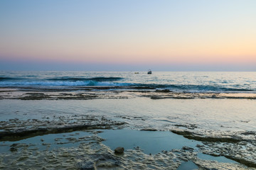 sunset over the sea, alanya