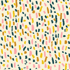 abstract seamless trendy pattern. grunge hand drawn brush strokes background. 