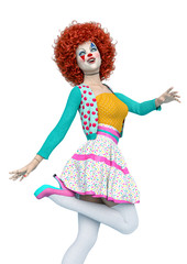 doll clown pin up walk