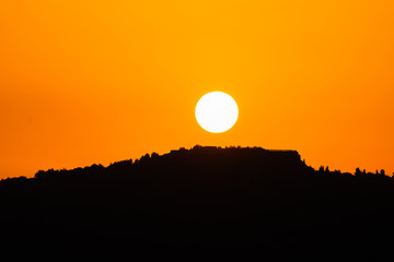 sunset over the sea, alanya