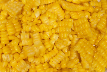 Boiled yellow corn for background.