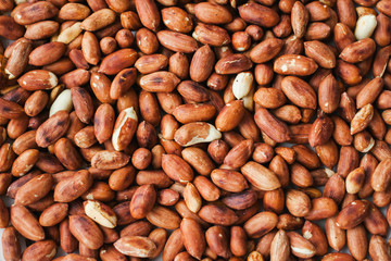 Nuts. peanuts are peeled and fried.